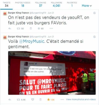 Day 12 : Burger King et un tweet géant. Paris.