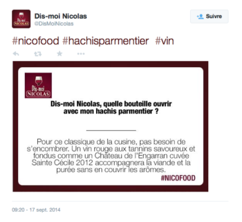 Day 31 : Nicolas lance une hotline du vin sur Twitter.