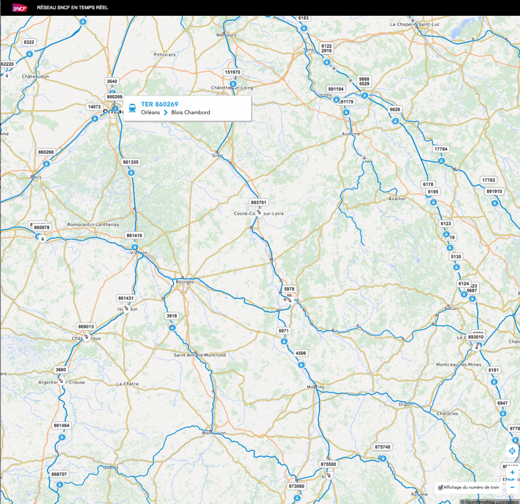 SNCF carte interactive