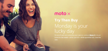 Day 73 : Motorola propose l’essai gratuit avant achat. ‘Try then Buy’. USA.
